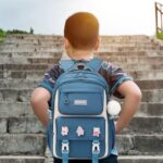 Kids Backpack Children School Bags for Girls Orthopedic Waterproof Primary Schoolbag Book Bag (blue) - Image 4