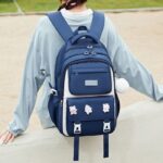 Kids Backpack Children School Bags for Girls Orthopedic Waterproof Primary Schoolbag Book Bag (blue) - Image 2