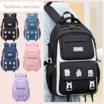 Kids Backpack Children School Bags for Girls Orthopedic Waterproof Primary Schoolbag Book Bag (pink) - Image 4