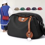 Gelory Casual Travel Waterproof Messenger Bag Trendy Black - Image 4