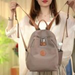 2026 New Hot Women's Backpacks Designer High Quality Soft Nylon Simple Fashion Bag Grey