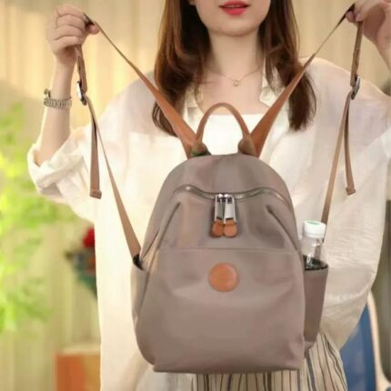 2026 New Hot Women's Backpacks Designer High Quality Soft Nylon Simple Fashion Bag Grey