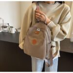 2026 New Hot Women's Backpacks Designer High Quality Soft Nylon Simple Fashion Bag Grey - Image 3