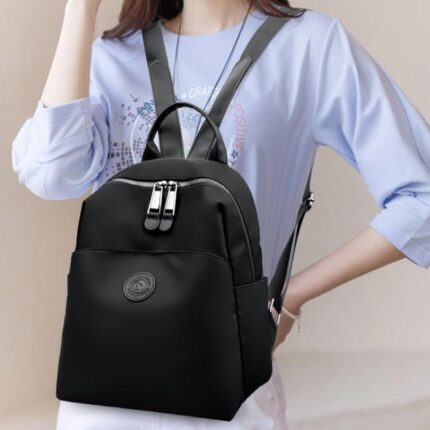 2026 New Hot Women's Backpacks Designer High Quality Soft Nylon Simple Fashion Bag Black