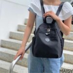 2026 New Hot Women's Backpacks Designer High Quality Soft Nylon Simple Fashion Bag Black - Image 4