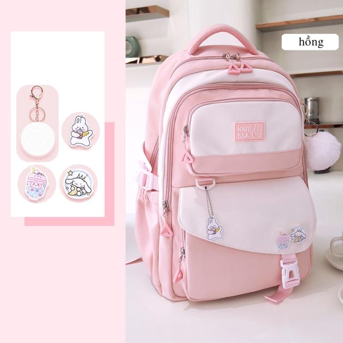 1775123417-747695-balo-nu-de-thuong-1_(2) Cute Casual Premium Kids School Backpack (Pink) - Image 1