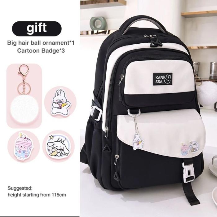 1775123515-11 Cute Casual Premium Kids School Backpack (Black) - Image 1