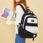 Cute Casual Premium Kids School Backpack (Black) - Image 2