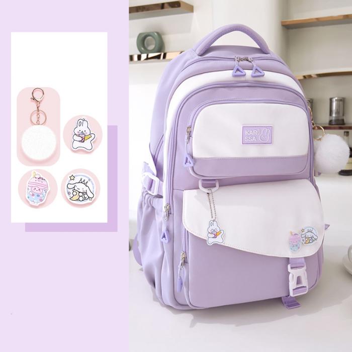 1775123699-68abad27de768-balo-nu-de-thuong-5_(3) Cute Casual Premium Kids School Backpack (Purple) - Image 1