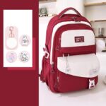 Cute Casual Premium Kids School Backpack (Red)