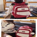 Cute Casual Premium Kids School Backpack (Red) - Image 2