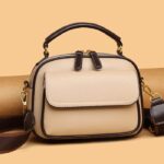 New Sac a Main Women Handbag soft small Shoulder Pu Leather Tote Hand Bags for Ladies Apricot