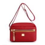 Nylon Fashion Cross-body Bag Lightweight Portable Shoulder Bag(maroon color)