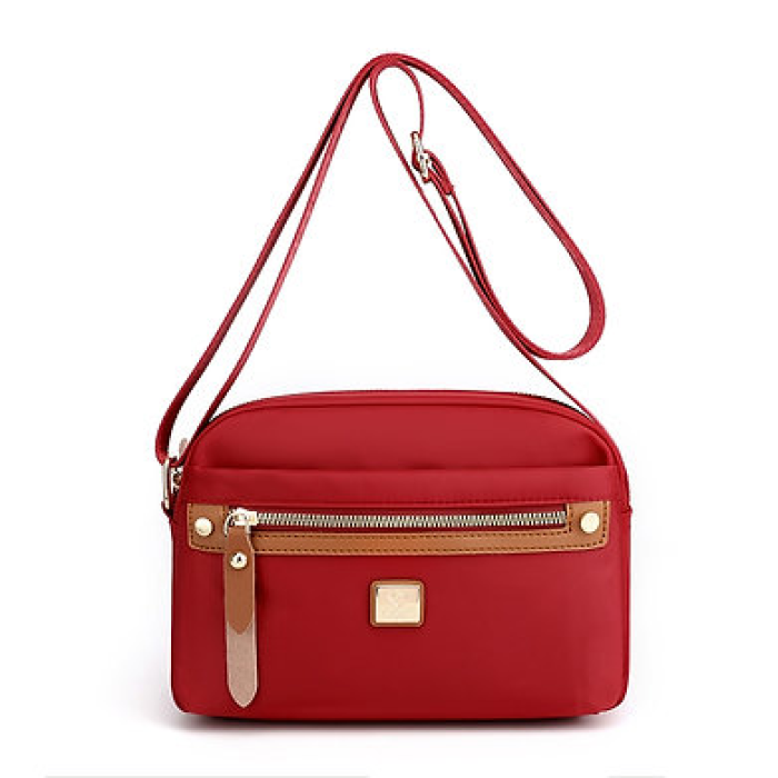 1775124515-662924_b375e359aead40e5ab5f8c290 Nylon Fashion Cross-body Bag Lightweight Portable Shoulder Bag(maroon color) - Image 1