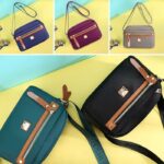 Nylon Fashion Cross-body Bag Lightweight Portable Shoulder Bag(golden color) - Image 3