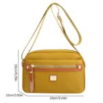 Nylon Fashion Cross-body Bag Lightweight Portable Shoulder Bag(golden color) - Image 2