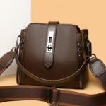 High-quality Messenger Bags For Women Luxury Crossbody Shoulder Bags Femal Coffee - Image 2