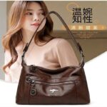 Stylish Practical Large Capacity Crossbody Bag (Coffee) - Image 5