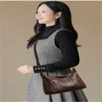 Stylish Practical Large Capacity Crossbody Bag (Coffee) - Image 4