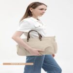 New Women Tote Bag Oxford Large Handbag Shoulder Bags(White) - Image 3