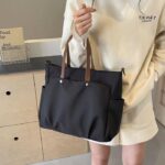 New Women Tote Bag Oxford Large Handbag Shoulder Bags(Black) - Image 3