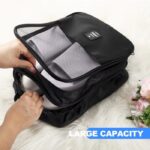 Waterproof Shoe Bags for Travel Bag for Packing Portable Shoe Cubes (Black) - Image 2