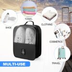 Waterproof Shoe Bags for Travel Bag for Packing Portable Shoe Cubes (Black) - Image 4