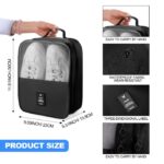 Waterproof Shoe Bags for Travel Bag for Packing Portable Shoe Cubes (Black) - Image 3