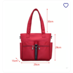 Women Casual Large Capacity Waterproof Oxford Cloth Bag(maroon) - Image 2
