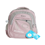 Unisex Waterproof School Backpack – Lightweight (Soft Pink)