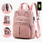 New leisure nylon ladies CHINA Bagpack pink