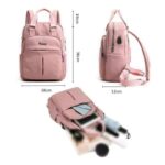New leisure nylon ladies CHINA Bagpack pink - Image 5