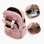 New leisure nylon ladies CHINA Bagpack pink - Image 4