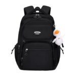 Middle School, High School, and College Students' Schoolbags Stain-Resistant Backpacks (Black) - Image 2