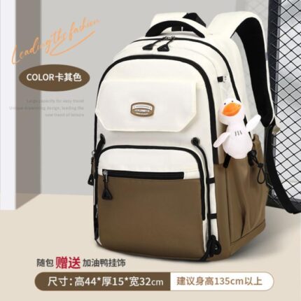 Middle School, High School, and College Students' Schoolbags Stain-Resistant Backpacks (Brawn)