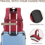Middle School, High School, and College Students' Schoolbags Stain-Resistant Backpacks (Red) - Image 3