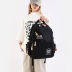 Schoolbags, College ' Cute Large-Capacity Backpacks, Simple Casual Backpacks(Black) - Image 5