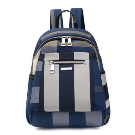 Nylon Backpack Durable Waterproof Casual Shoulder Bag Blue Color