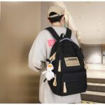 Aesthetic Large Capacity Cute Backpack (Black) - Image 5