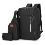 3 Pics Bag Combo Pack Black