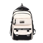 Academy Style School Bag Book Bag Lightweight College Student Backpack(Black) - Image 4