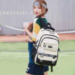 Academy Style School Bag Book Bag Lightweight College Student Backpack(Black) - Image 2