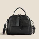 High end ladies' handbag multi-layer large capacity commuting bag Black