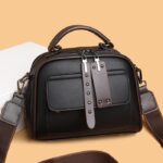 High end ladies' handbag multi-layer large capacity commuting bag Black - Image 2