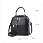 High end ladies' handbag multi-layer large capacity commuting bag Black - Image 4