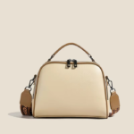 High end ladies' handbag multi-layer large capacity commuting bag Cream - Image 4