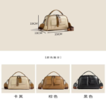 High end ladies' handbag multi-layer large capacity commuting bag Cream - Image 5