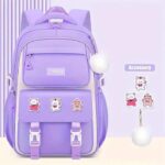Kids Backpack Children School Bags Waterproof Primary Schoolbag Book Bag (purple)