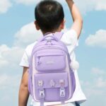 Kids Backpack Children School Bags Waterproof Primary Schoolbag Book Bag (purple) - Image 2