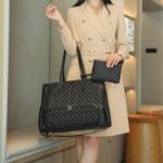 Women's Premium Lunch Tote & Pouch Set(Black) - Image 5